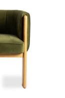 Hospitality furniture - Green Curved Accent Chair - www.oroatrade.com