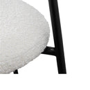 White Boucle Dining Chair (2) | Novi Living Foley
