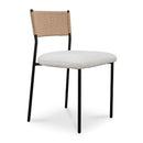 White Boucle Dining Chair (2) | Novi Living Foley