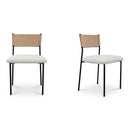 White Boucle Dining Chair (2) | Novi Living Foley