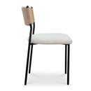 White Boucle Dining Chair (2) | Novi Living Foley