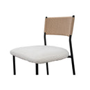 White Boucle Dining Chair (2) | Novi Living Foley