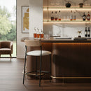 White Boucle Seat Counter Stool | Novi Living Foley