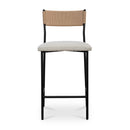 White Boucle Seat Counter Stool | Novi Living Foley