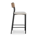 White Boucle Seat Counter Stool | Novi Living Foley