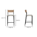White Boucle Seat Counter Stool | Novi Living Foley
