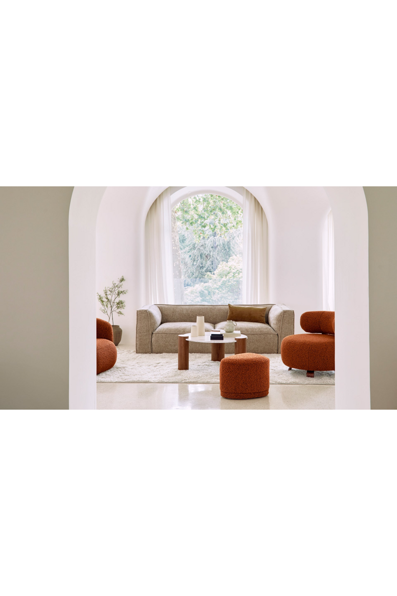 Piped Upholstered 3-Seater Sofa | NV Gallery Auster | Oroatrade.com
