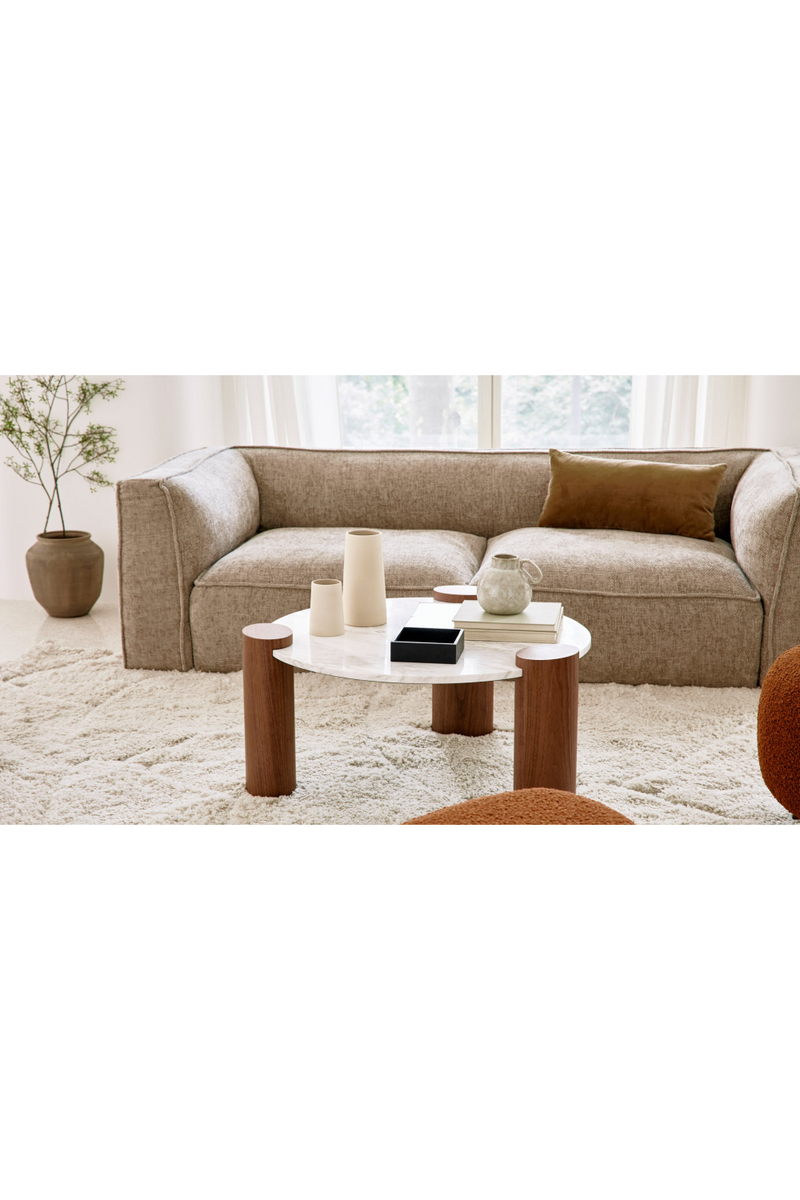 Piped Upholstered 3-Seater Sofa | NV Gallery Auster | Oroatrade.com