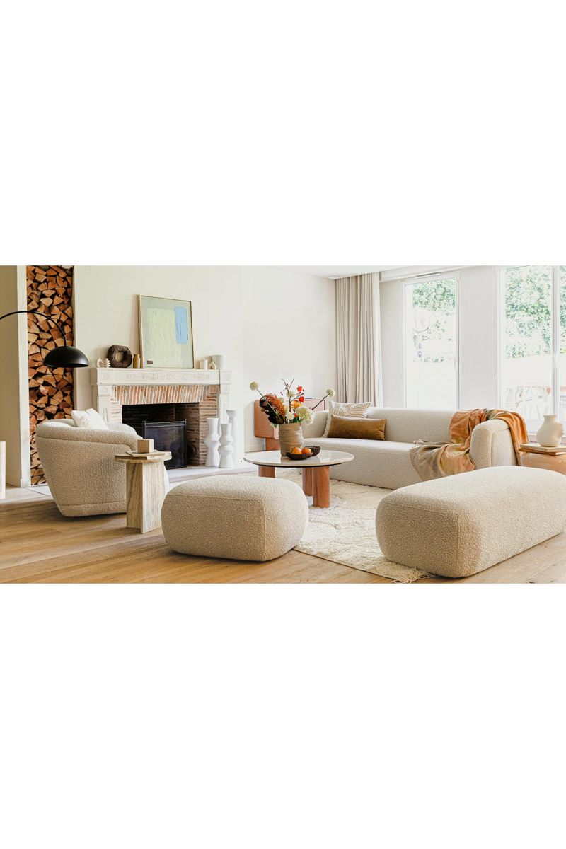 3-Seater White Sofa | NV Gallery Volta | Oroatrade.com