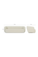3-Seater White Sofa | NV Gallery Volta | Oroatrade.com