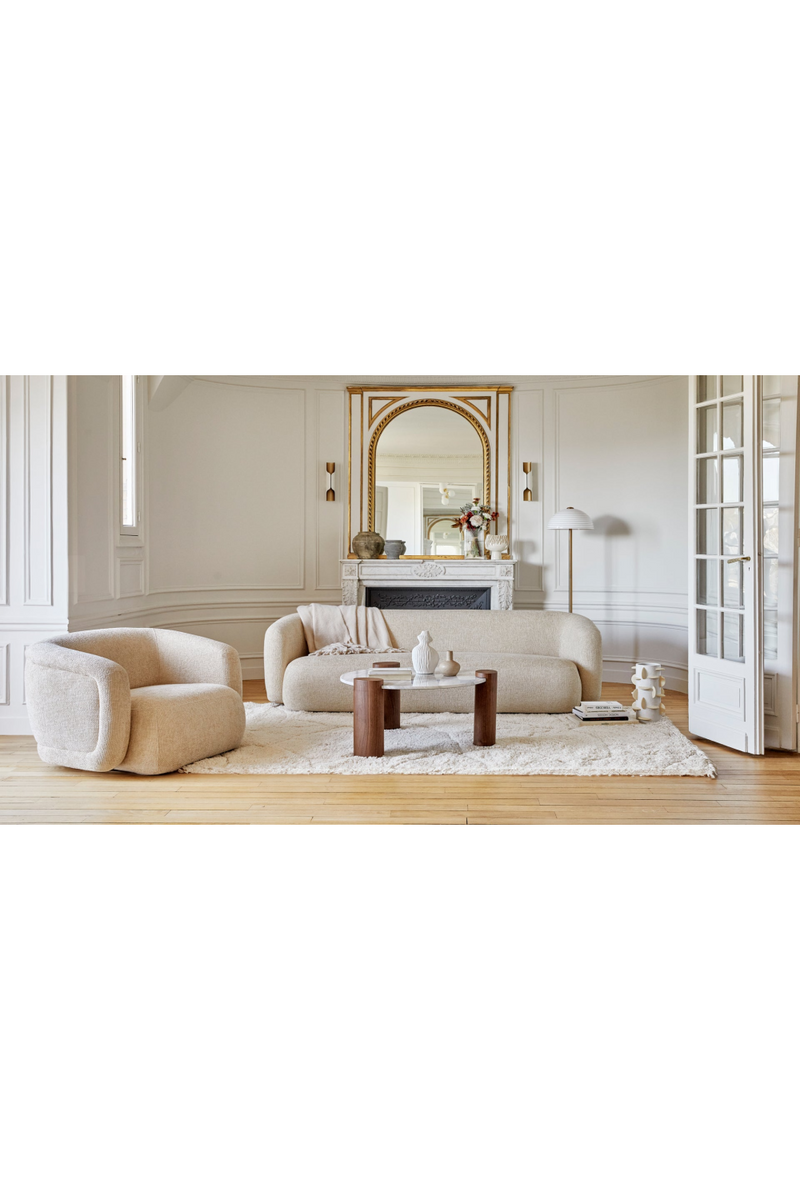 3-Seater White Sofa | NV Gallery Volta | Oroatrade.com