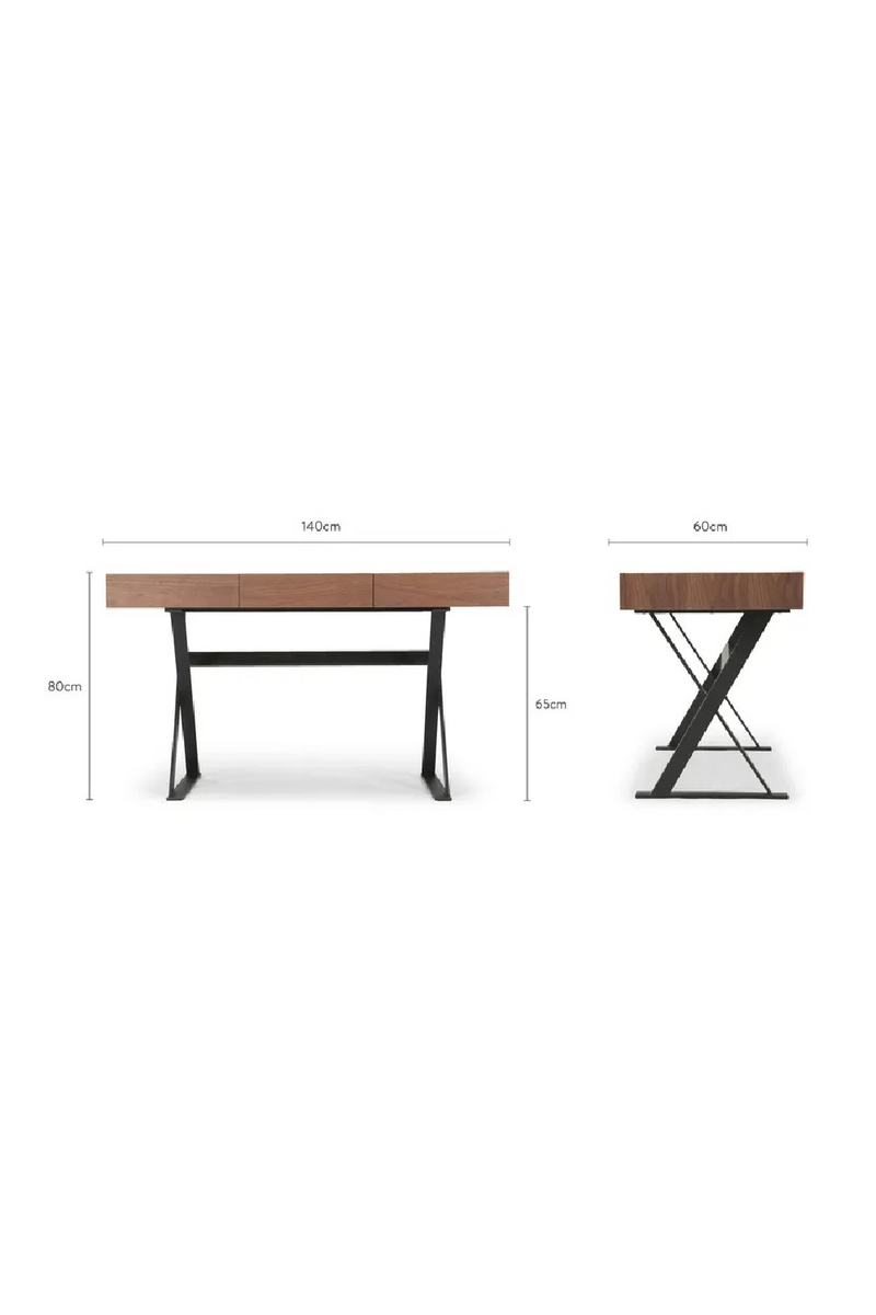 Grained Wood 3-Drawer Desk | NV Gallery Tuxedo | Oroatrade.com