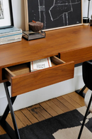 Grained Wood 3-Drawer Desk | NV Gallery Tuxedo | Oroatrade.com