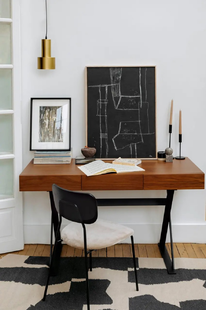 Grained Wood 3-Drawer Desk | NV Gallery Tuxedo | Oroatrade.com