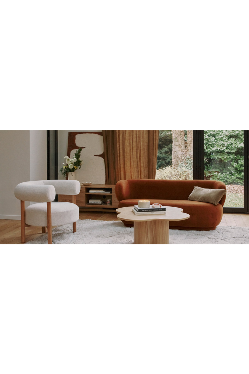 Curved Wood Frame Armchair | NV Gallery Carol | Oroatrade.com