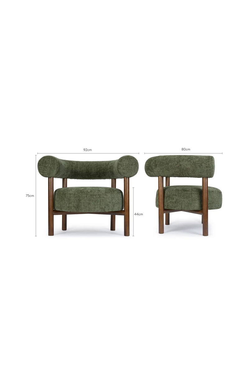 Curved Wood Frame Armchair | NV Gallery Carol | Oroatrade.com