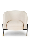 Cream Tweed Curved Accent Chair | NV Gallery Chuck | Oroatrade.com