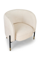 Cream Tweed Curved Accent Chair | NV Gallery Chuck | Oroatrade.com