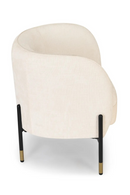 Cream Tweed Curved Accent Chair | NV Gallery Chuck | Oroatrade.com