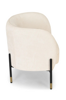Cream Tweed Curved Accent Chair | NV Gallery Chuck | Oroatrade.com