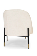 Cream Tweed Curved Accent Chair | NV Gallery Chuck | Oroatrade.com