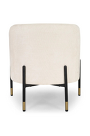 Cream Tweed Curved Accent Chair | NV Gallery Chuck | Oroatrade.com