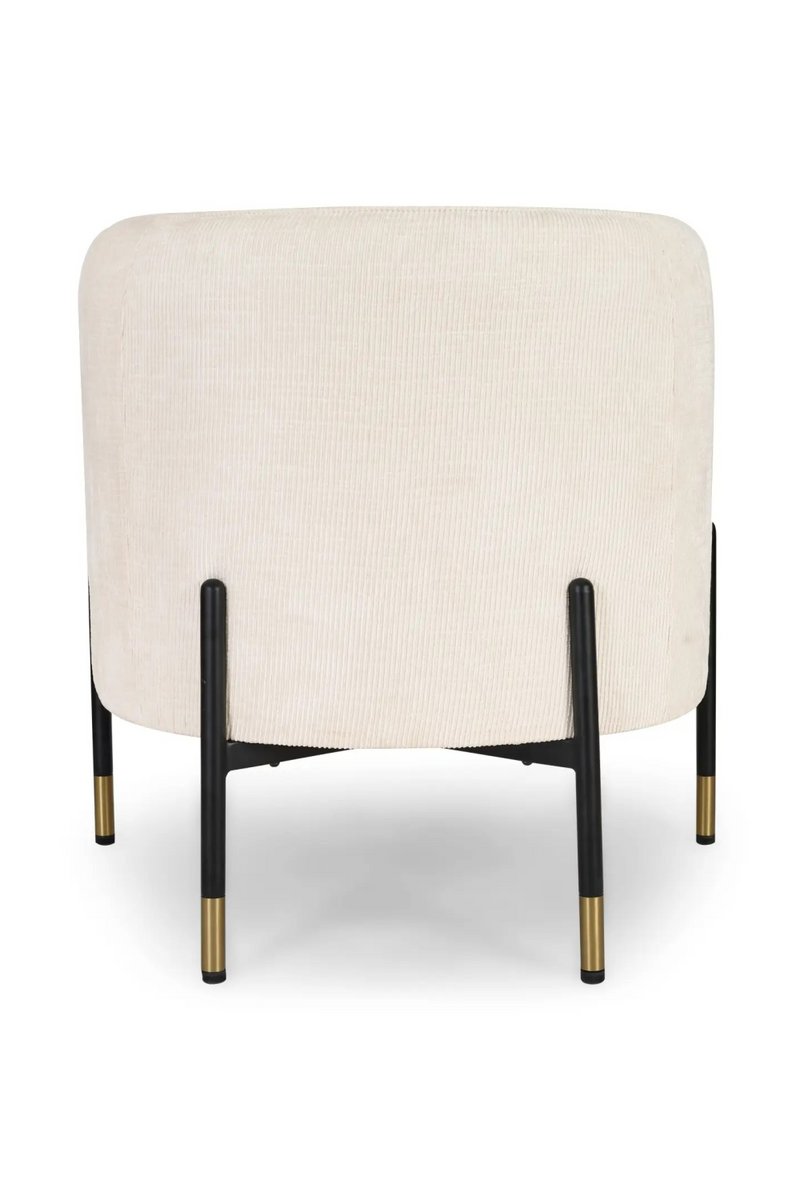 Cream Tweed Curved Accent Chair | NV Gallery Chuck | Oroatrade.com