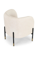 Cream Tweed Curved Accent Chair | NV Gallery Chuck | Oroatrade.com