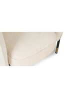 Cream Tweed Curved Accent Chair | NV Gallery Chuck | Oroatrade.com