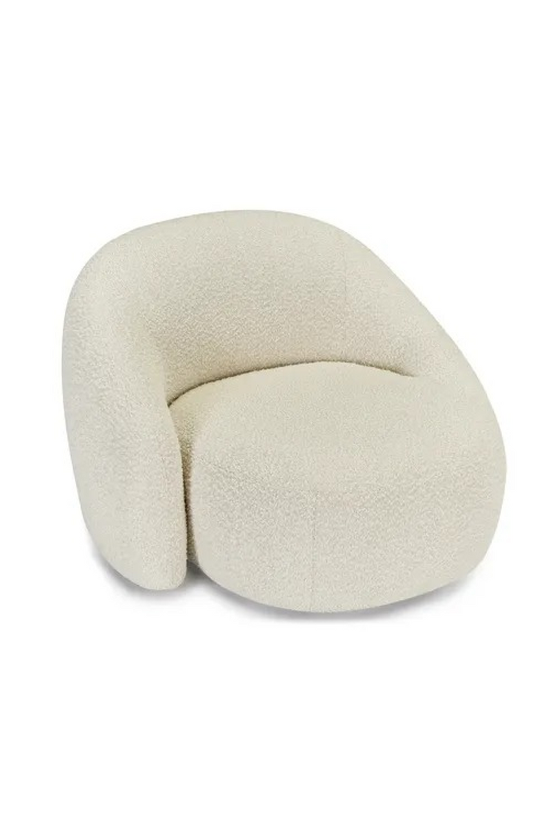 White Boucl√© Armchair | NV Gallery Neo | Oroatrade.com