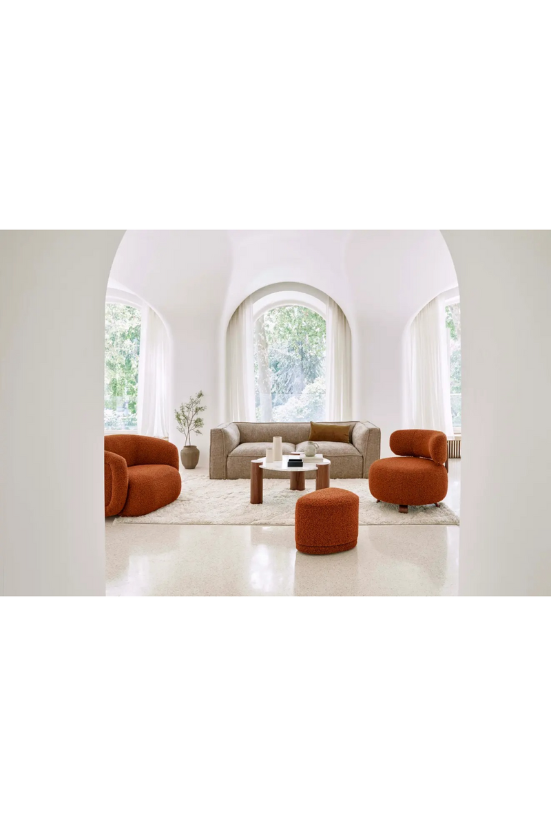 Curved Plush Lounge Chair | NV Gallery Volta | Oroatrade.com