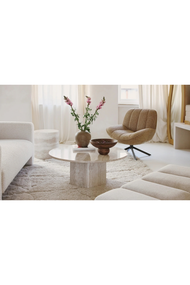 Channeled Tweed Swivel Chair | NV Gallery Willow | Oroatrade.com