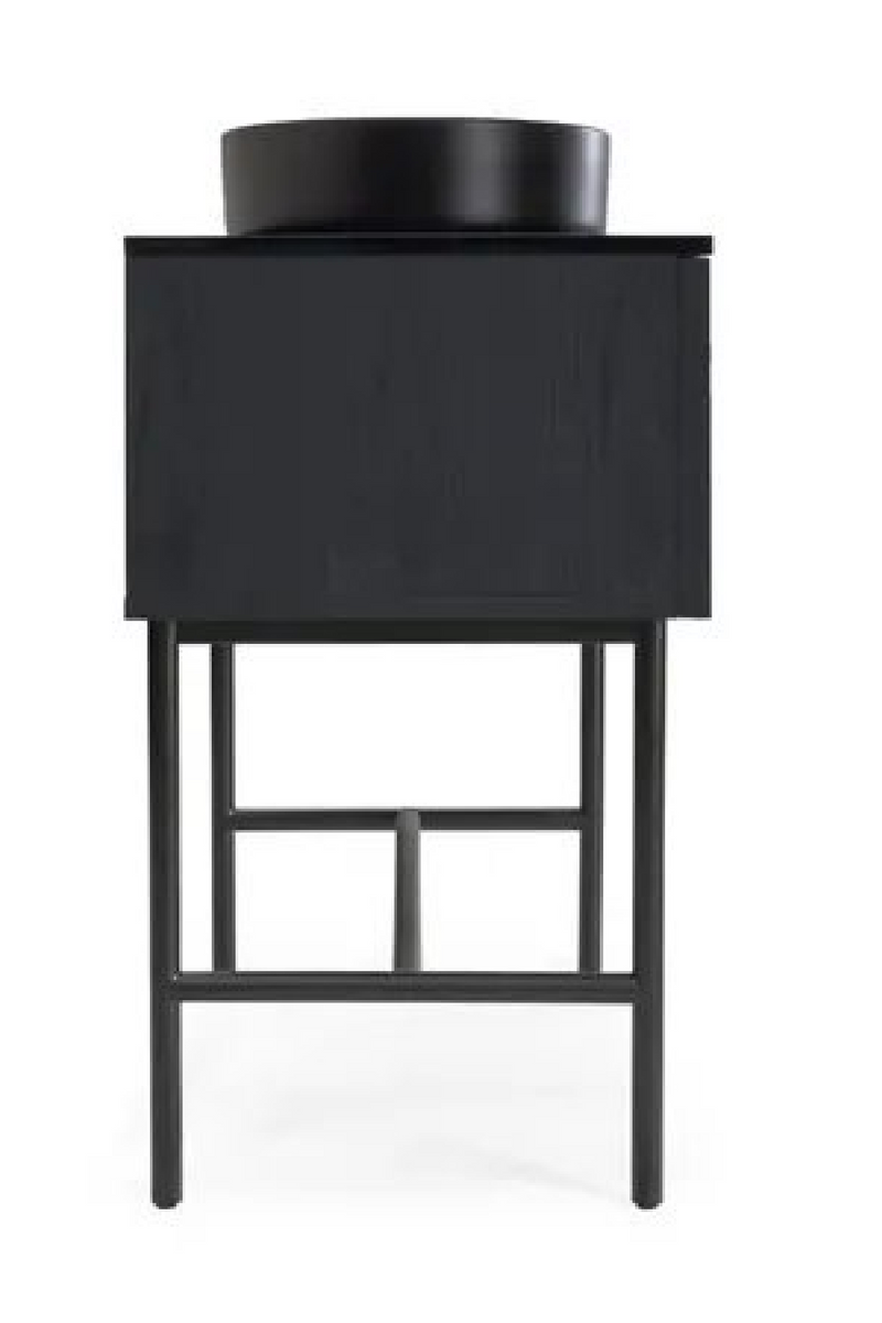 Black Striated Wood Vanity Unit | NV Gallery Division | Oroatrade.com
