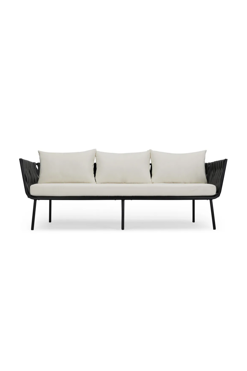 Black Rope 3-Seater Outdoor Sofa | NV Gallery Hamptons | Oroatrade.com