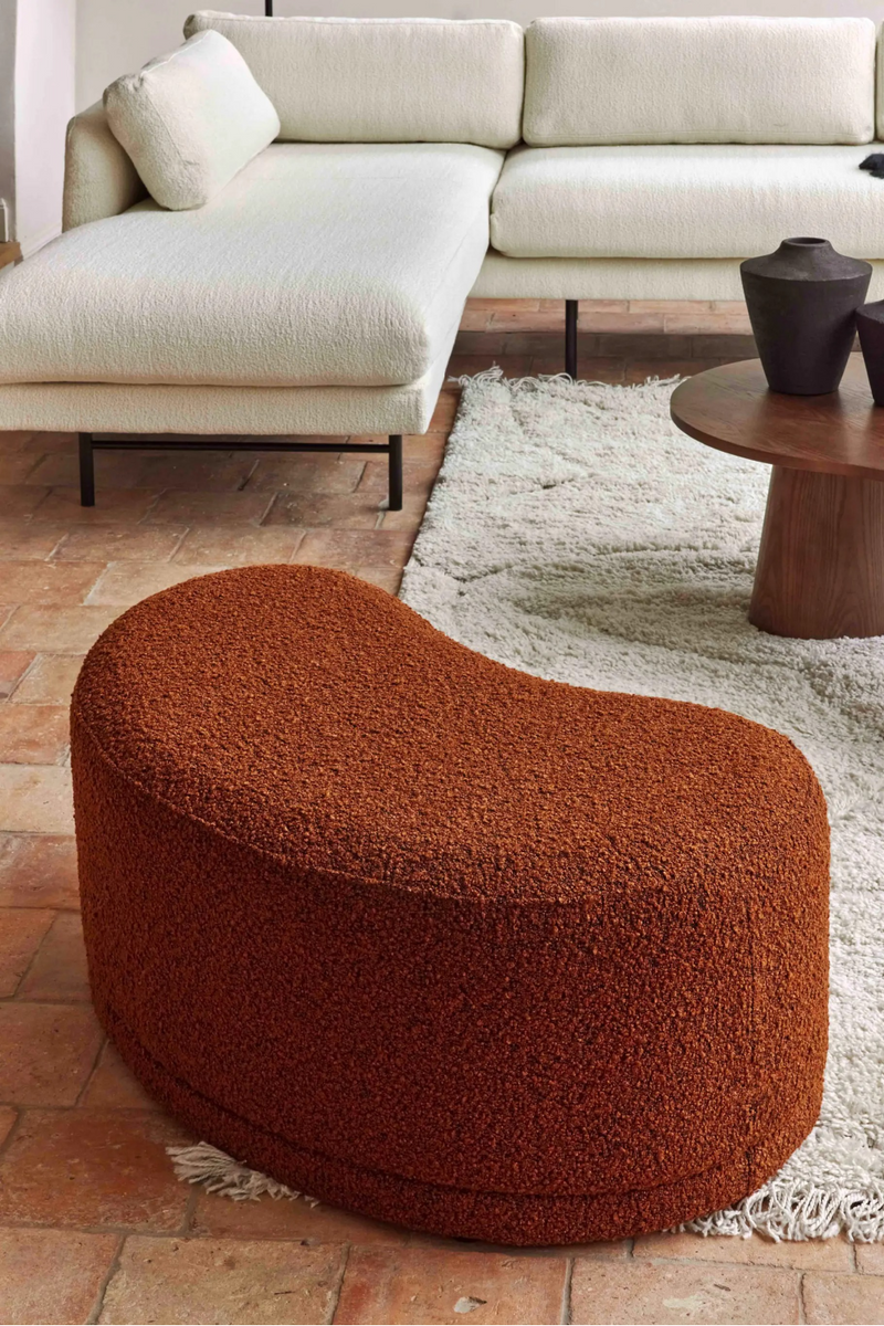 Pebble-Shaped Upholstered Pouf | NV Gallery Enzo | Oroatrade.com