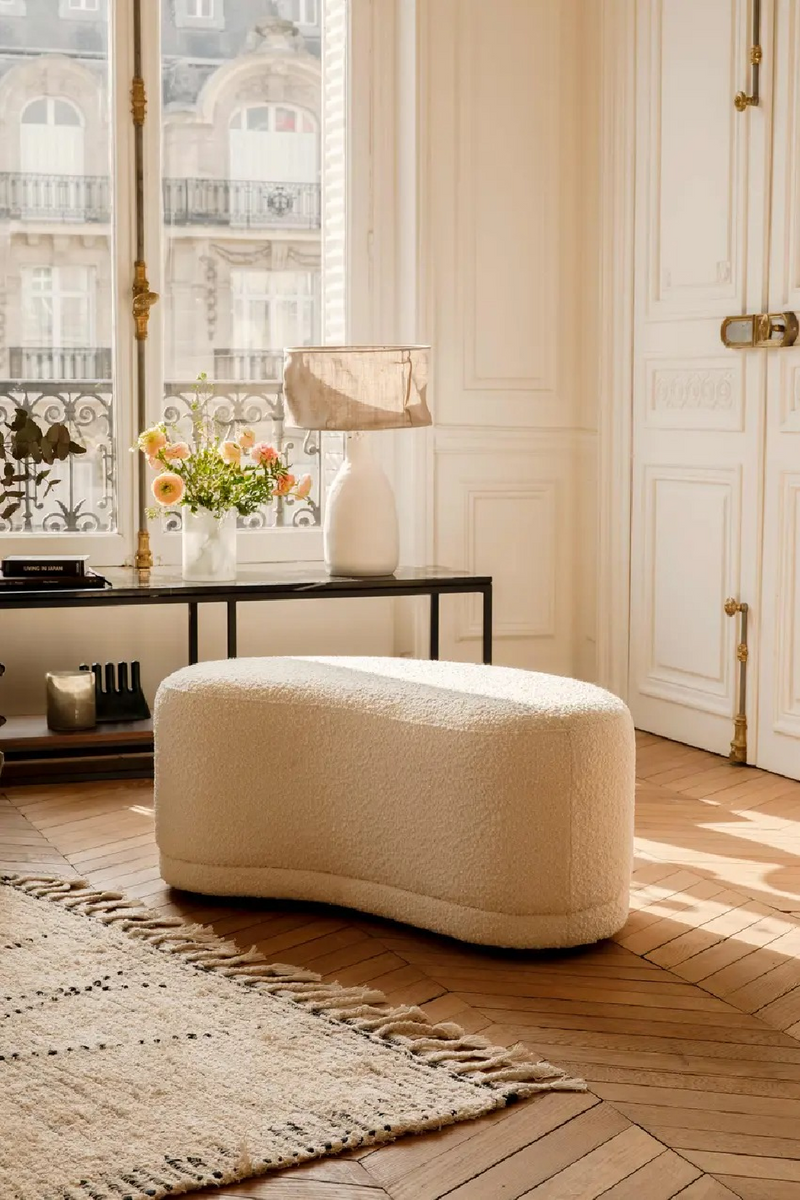 Pebble-Shaped Upholstered Pouf | NV Gallery Enzo | Oroatrade.com