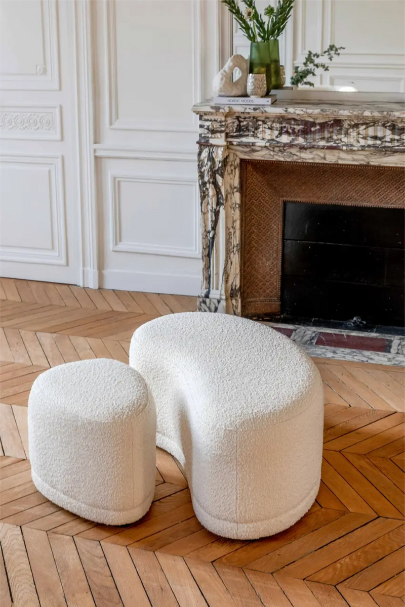 Pebble-Shaped Upholstered Pouf | NV Gallery Enzo | Oroatrade.com