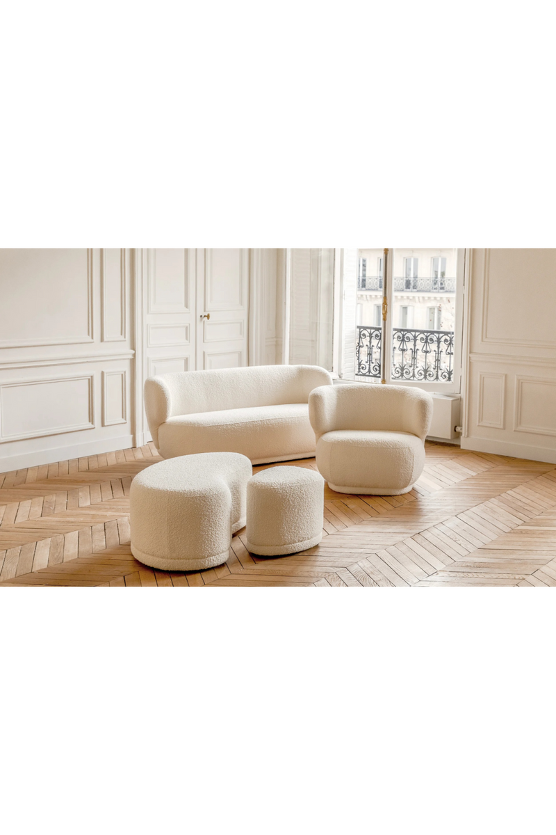 Pebble-Shaped Upholstered Pouf | NV Gallery Enzo | Oroatrade.com