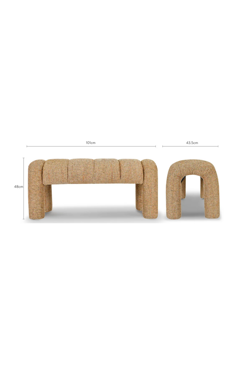 Yellow Tweed Bench | NV Gallery Leho | Oroatrade.com