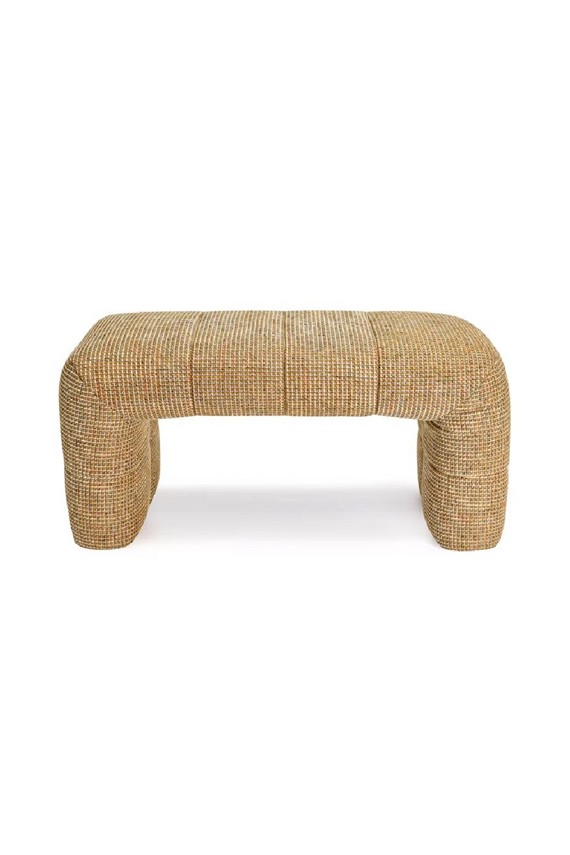 Yellow Tweed Upholstered Bench | NV Gallery Meeko | Oroatrade.com