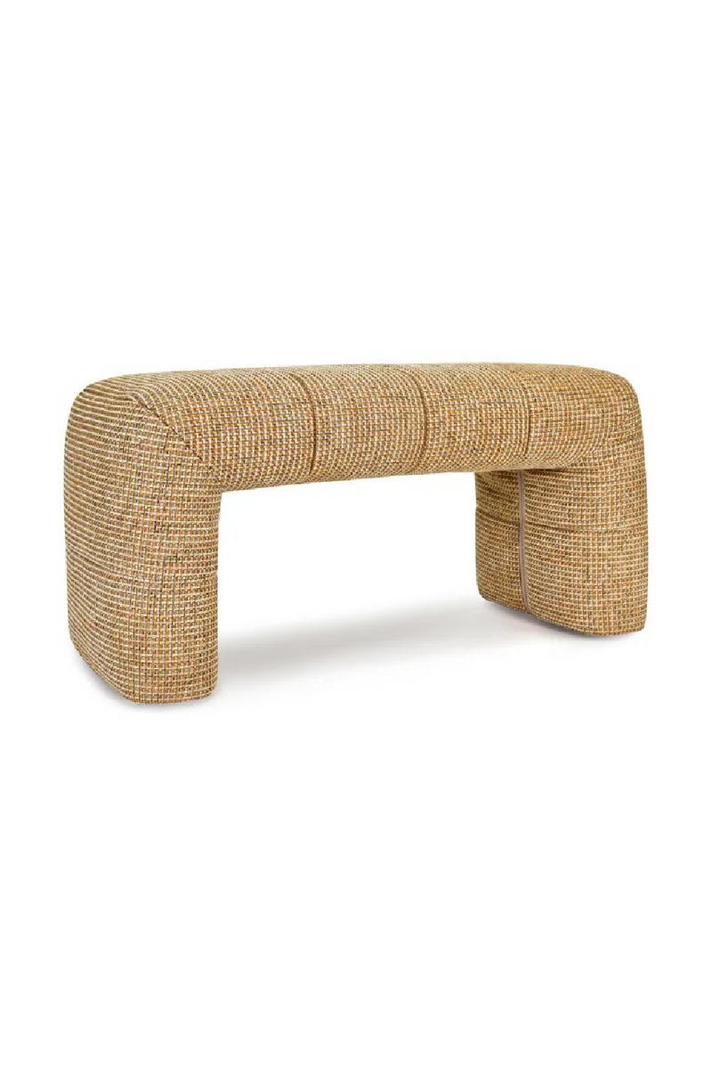 Yellow Tweed Upholstered Bench | NV Gallery Meeko | Oroatrade.com
