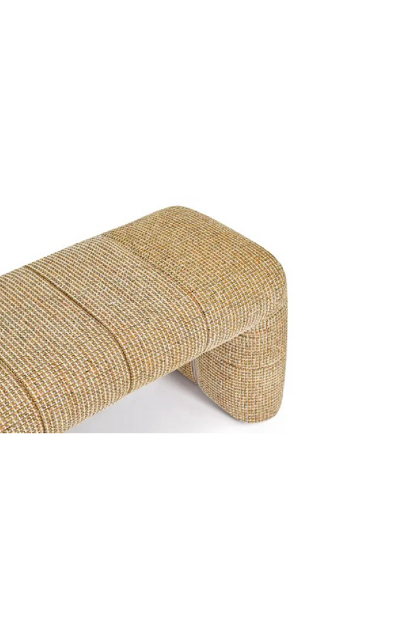 Yellow Tweed Upholstered Bench | NV Gallery Meeko | Oroatrade.com