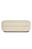 White Boucl√© Bench | NV Gallery Mosso | Oroatrade.com