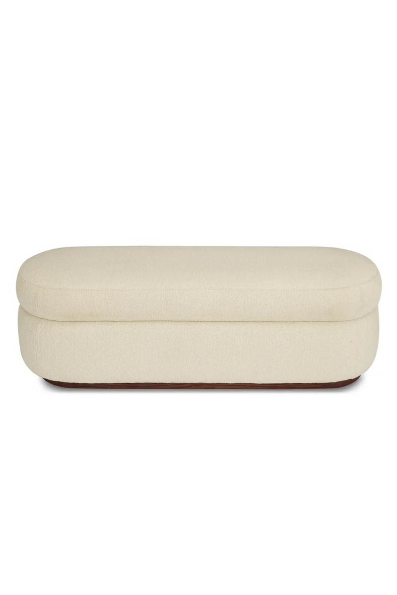 White Boucl√© Bench | NV Gallery Mosso | Oroatrade.com