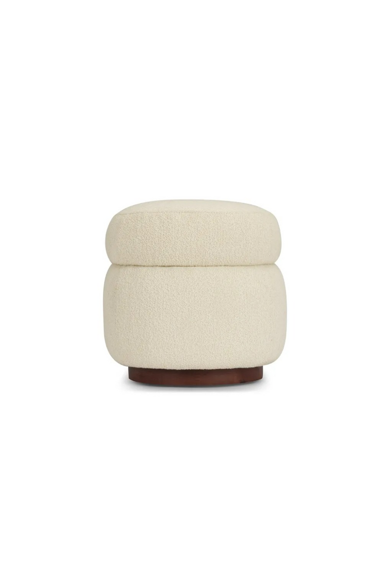 White Boucl√© Bench | NV Gallery Mosso | Oroatrade.com