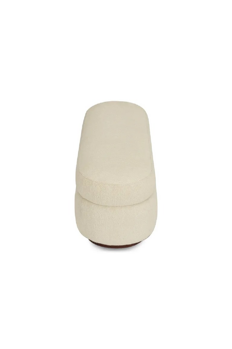 White Boucl√© Bench | NV Gallery Mosso | Oroatrade.com