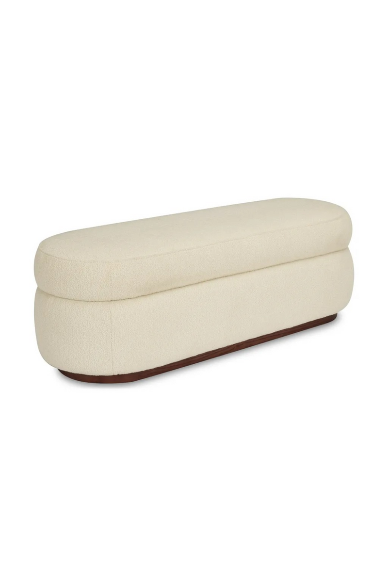 White Boucl√© Bench | NV Gallery Mosso | Oroatrade.com