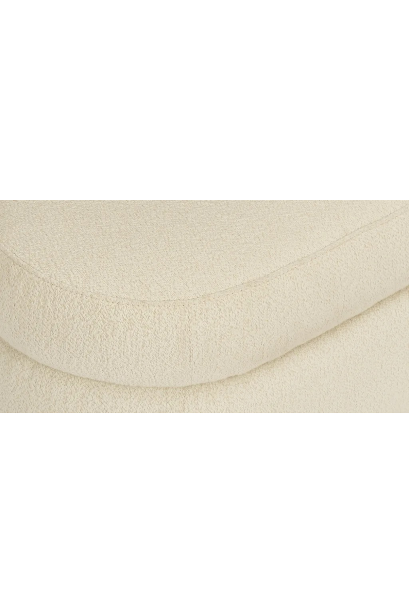 White Boucl√© Bench | NV Gallery Mosso | Oroatrade.com