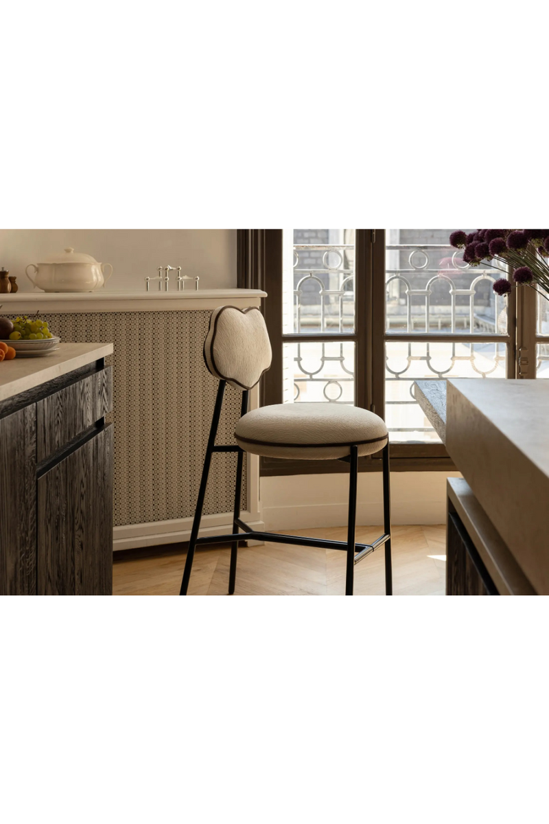Organic-Shaped Back Bar Stool | NV Gallery Arty | Oroatrade.com