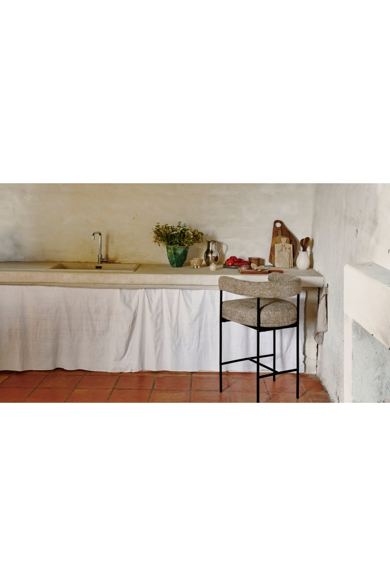 Metal Framed Curved Bar Stool | NV Gallery Arcade | Oroatrade.com